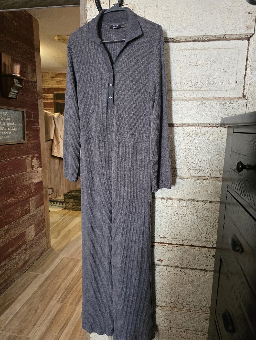 Vici New Ribbed Long Sleeve Romper Jjmper One Piece Sweater Outfit Retail $99